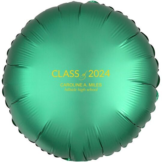 Bold Class of Graduation Mylar Balloons